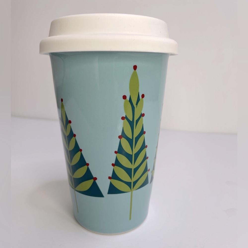 St. Nicholas Square holiday ceramic mug with lid